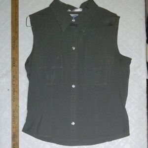 Old Navy Black Fitted Button Down Shirt